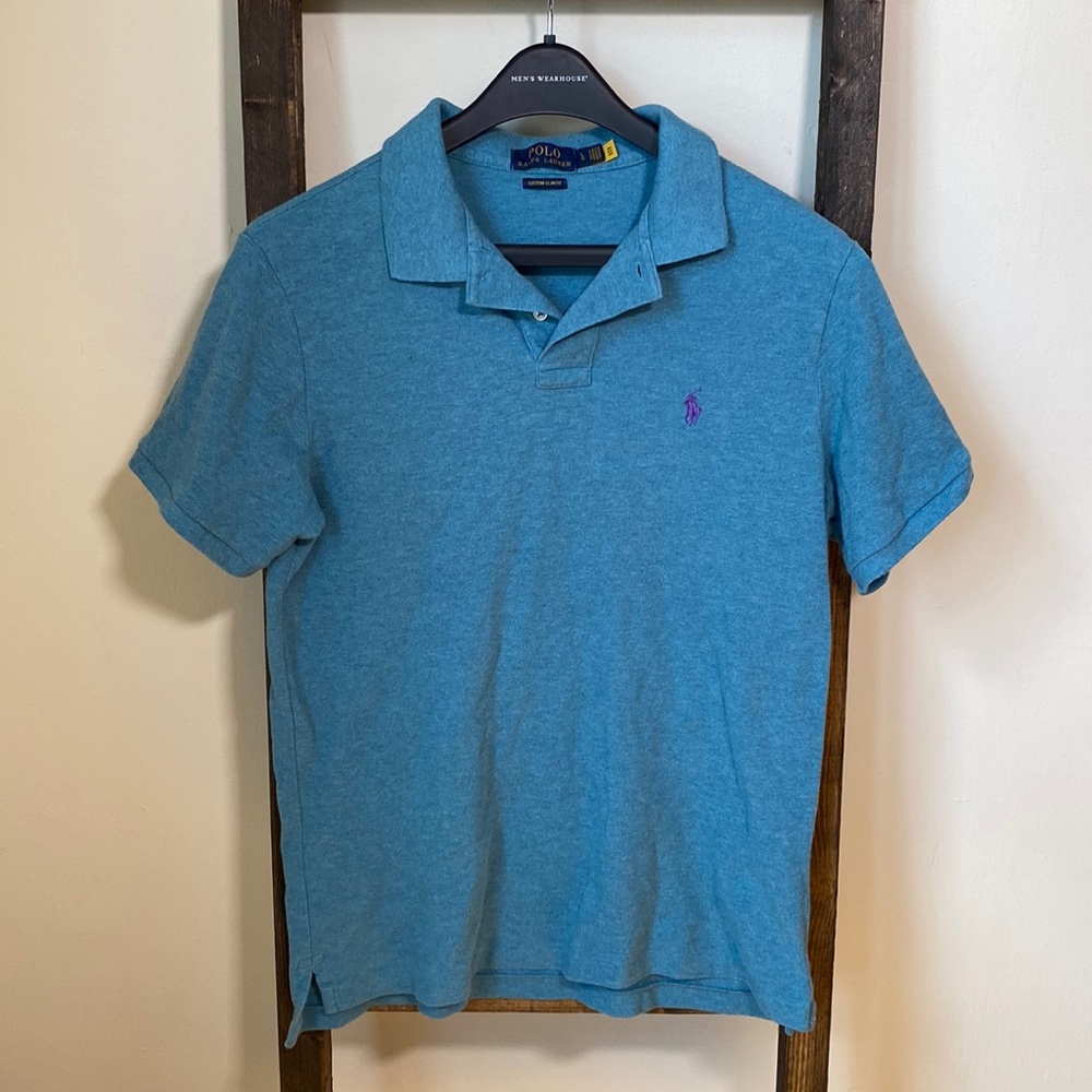 Ralph Lauren Light Blue polo shirt.